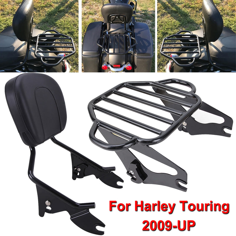 Backrest Sissy Bar & Luggage Rack for Harley Touring Electra Glide 2009-2024