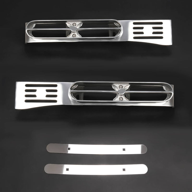 DURAFORCE Silver Front Fender Light Bracket Double JJ Blinker Bar for Peterbilt 389 388