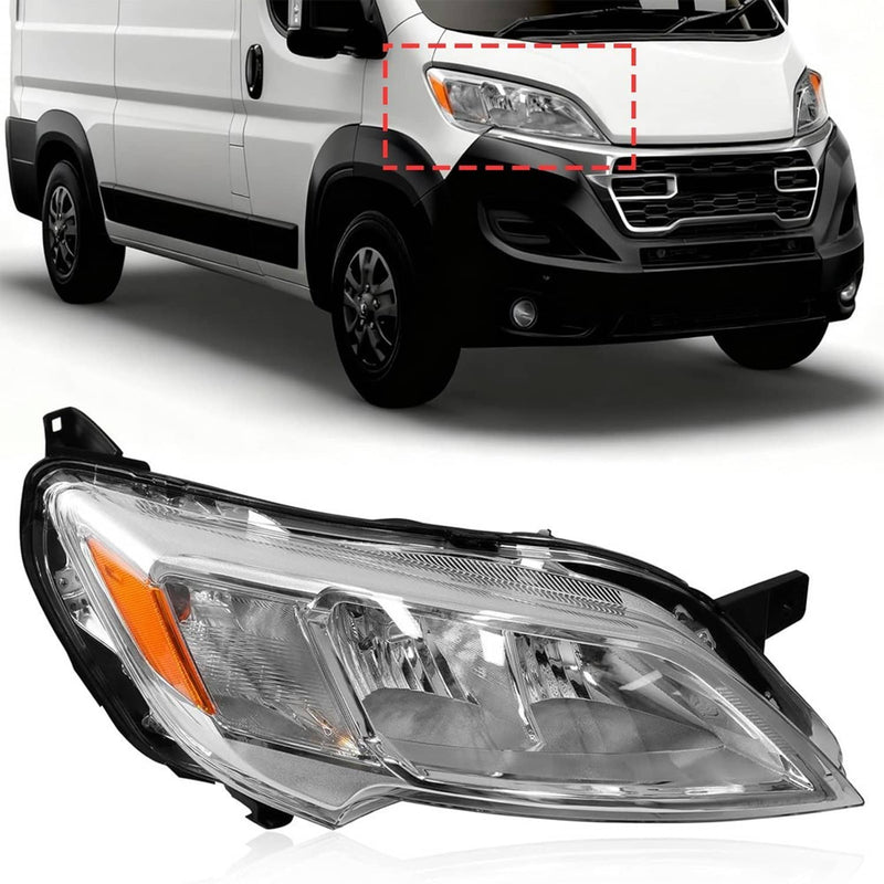 Right Passenger Side Headlight Halogen for Dodge Ram Promaster 2023-2026