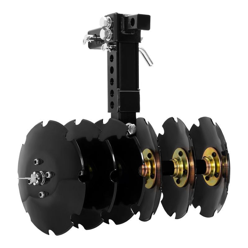 20" Notched Disc Harrow Plow for ATV UTV w/ 6 x Concave 2" Receiver