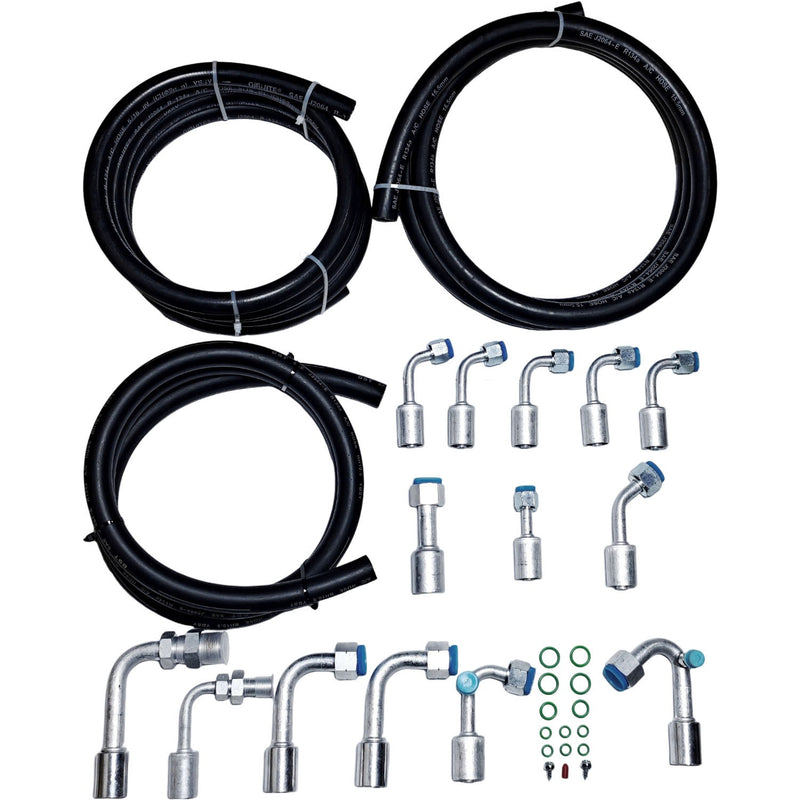 134A AC Air Conditioning Hose Kit With Fitting O-Ring for Cadillac GMC Truck