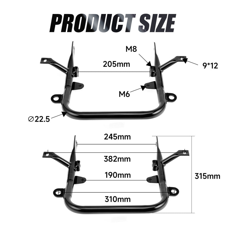 Rear Grab Bar Bumper Steel for Yamaha Banshee 350 1987-2006 Black