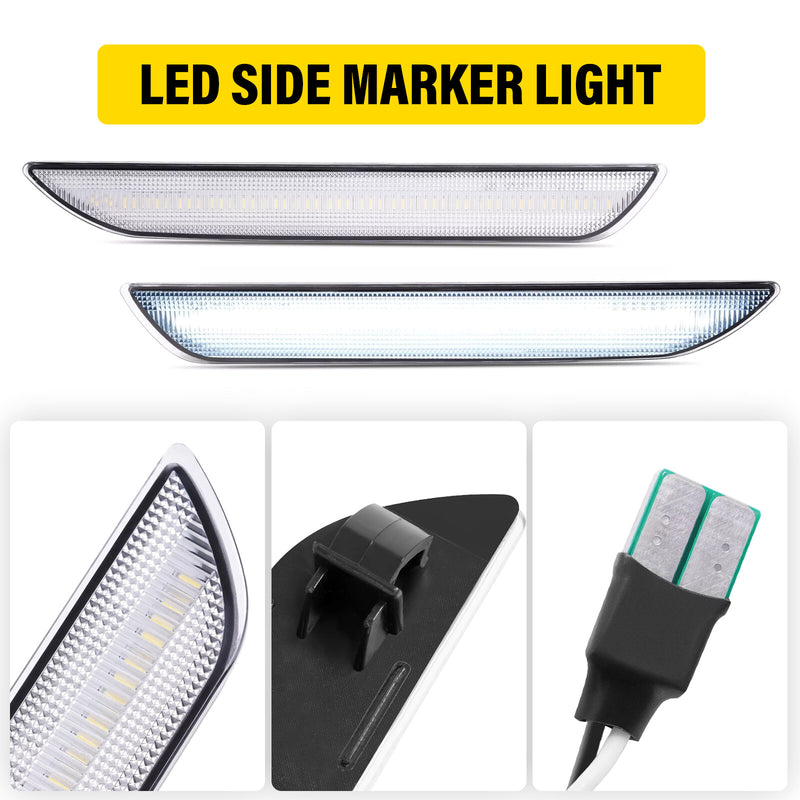 Clear Lens LED Rear Side Marker Signal Lights for Ford Mustang 2015-2023 2020