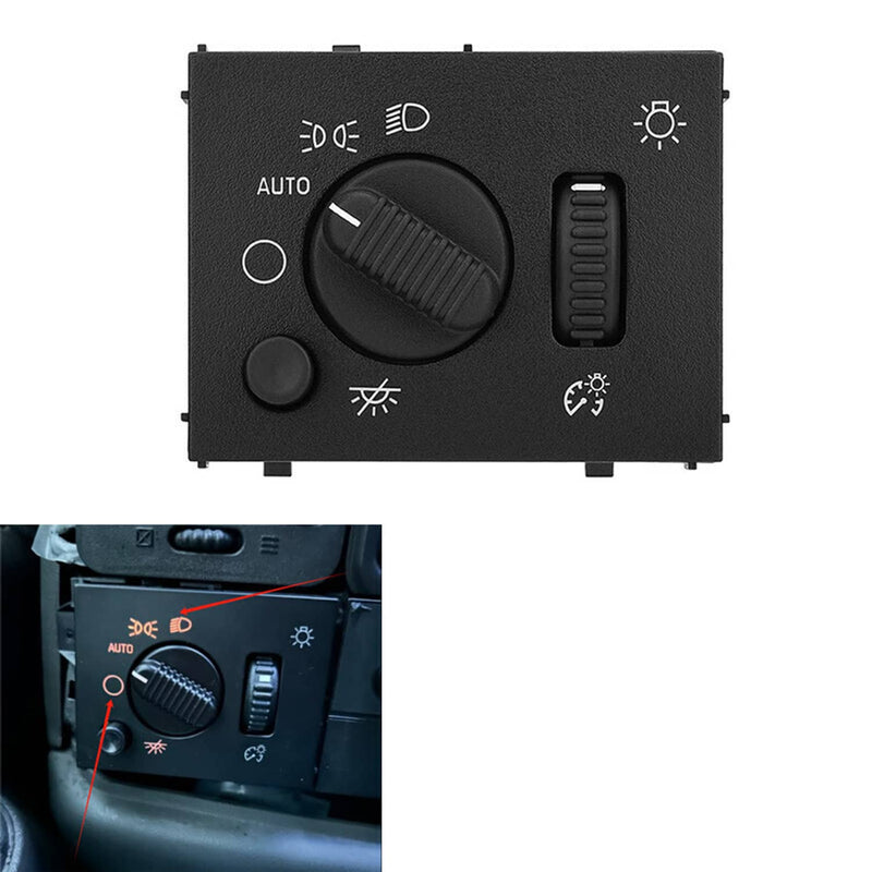 LED Headlight Switch for Chevrolet Silverado Suburban Tahoe Sierra Black