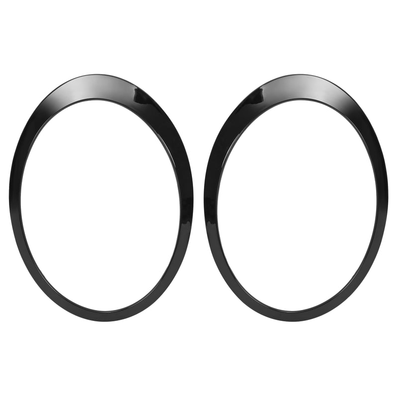 Black Headlight Trims Ring Bezels Cover for Mini Cooper R55 R56 2007-2015 Pair