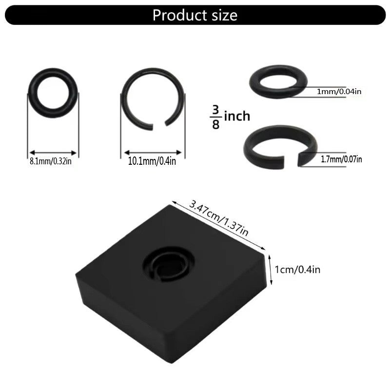 3 Sets 3/8" Impact Wrench Retaining Ring Clip with O-Ring for Milwaukee Type