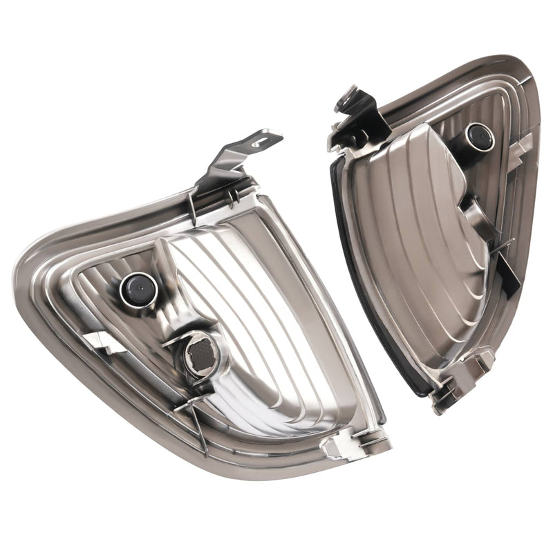 DURAFORCE Smoke Lens Chrome Trim Corner Lights Lamps for Toyota Tacoma 2001-2004 Pair