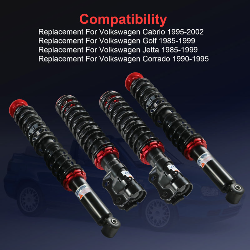 Coilover Kits for VW MK2 MK3 Golf Jetta Coil Spring Struts Adjustable Height