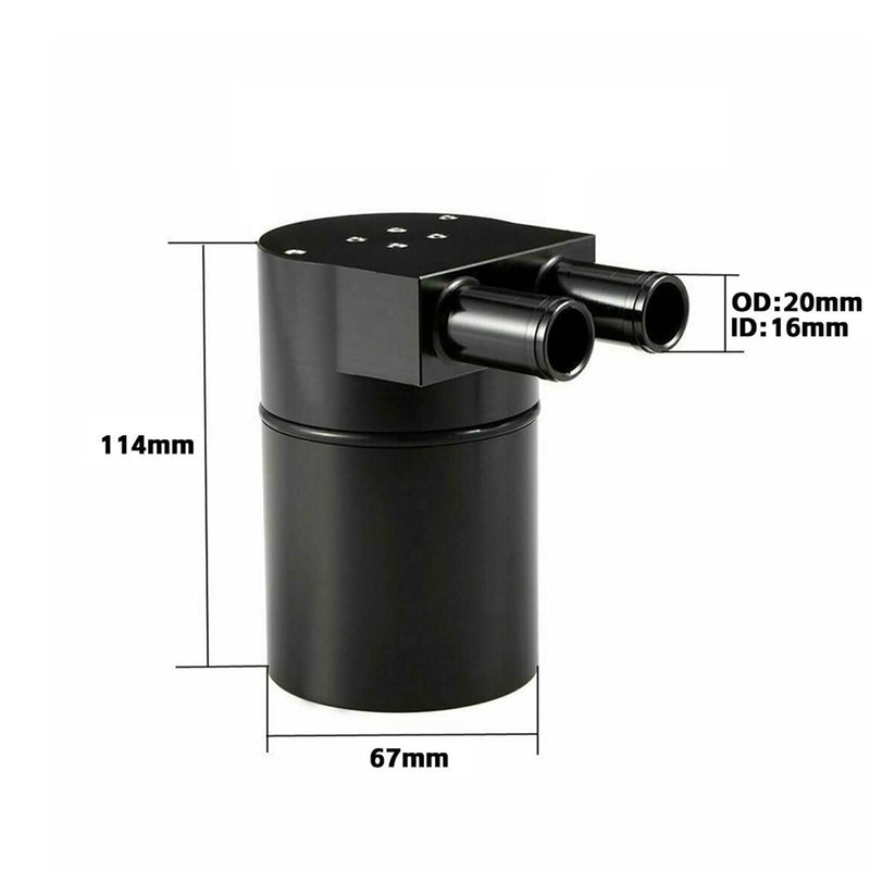 Billet Aluminum Black Baffled Oil Catch Can Tank for BMW N54 335i 535i