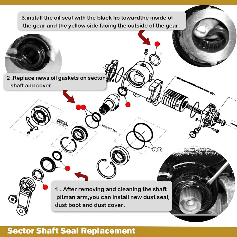 5545741 Sector Shaft Seals Repair Kit for Sheppard M90 M100 Power Steering Gears