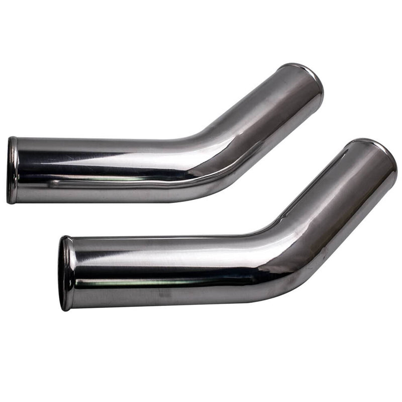 3 Inch DIY Polished Intercooler Piping w/ U Pipe Blue Silicone Coupler + Clamp K