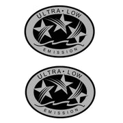 DURAFORCE Ultra Low Emission 3 Star California DOT Outboard Graphic Sticker Decal Silver 2
