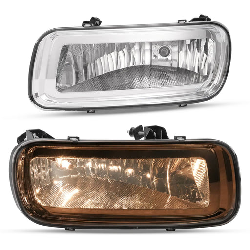 DURAFORCE Fog Lights Assembly Lens With Bulbs for Ford F-150 04-06 for Lincoln Mark LT 06