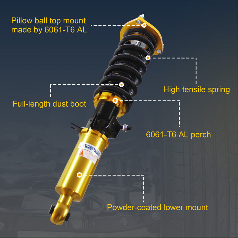 Coilover Struts Kit for Infiniti G37 Coupe Sedan RWD 2008-2011 Adjustable