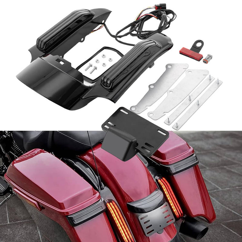 Rear Fender Fascia Light Kit with Turn Signal for Harley Street Glide FLHX 2014+