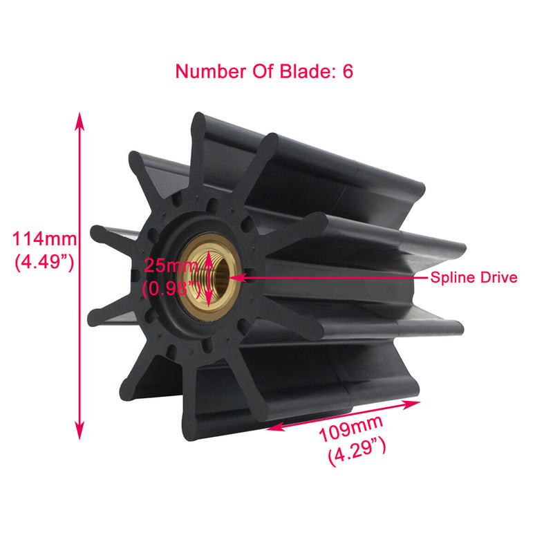 K-102 Flexible Impeller for Sherwood 22000K for Caterpillar 2127264 G22012