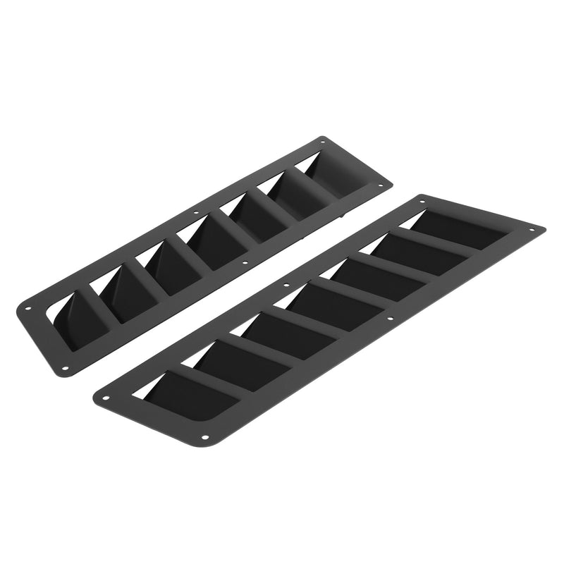 Universal Car Parts Hood Louver Vent Scoop Panel Set Cooling Kit Black