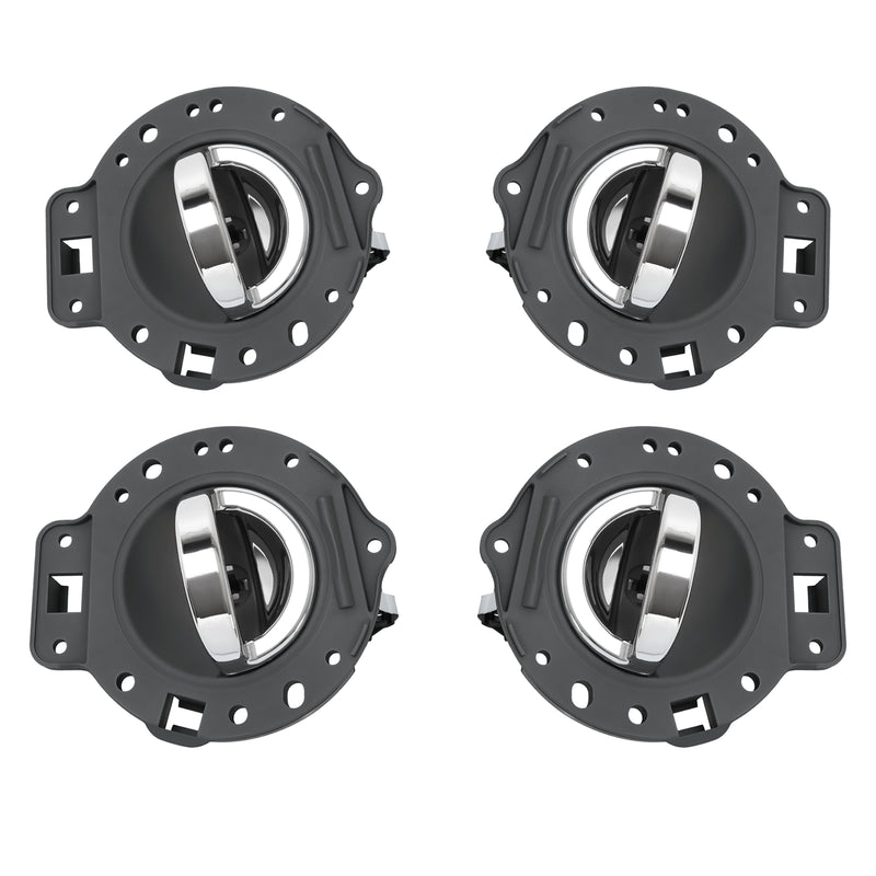 Front Rear Inside Door Handles Chrome Gray for JEEP COMMANDER 2006-2010 Set 4