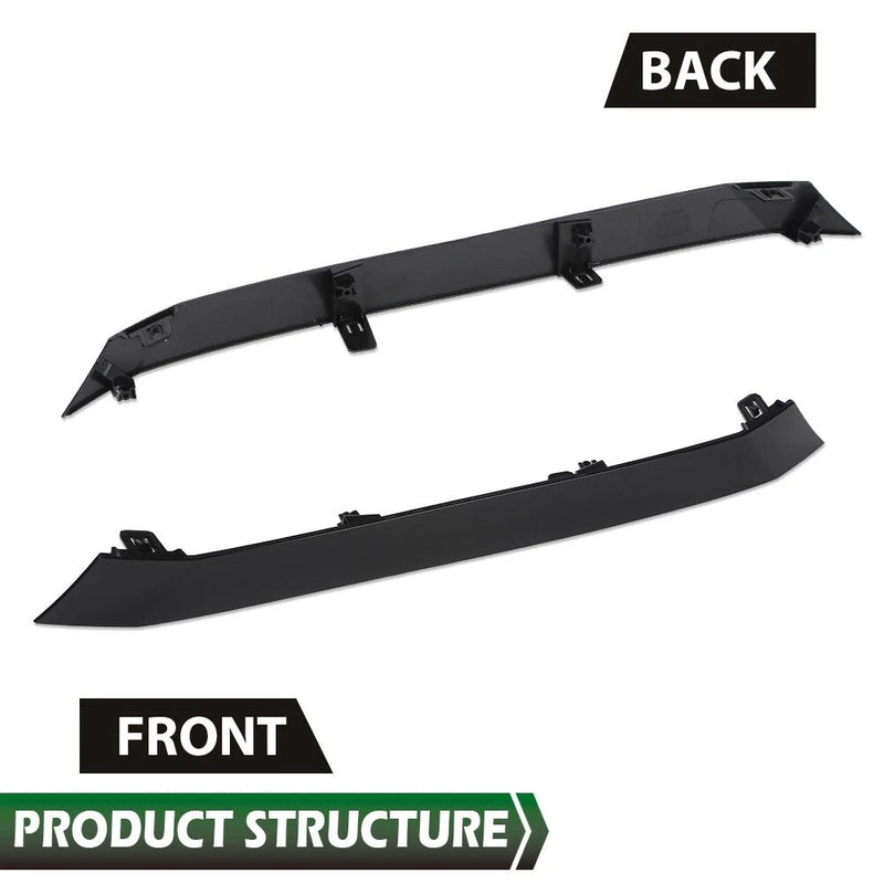 DURAFORCE Front Bumper Upper Glossy Black Grille Trim For 2020-2022 Toyota Corolla SE XSE