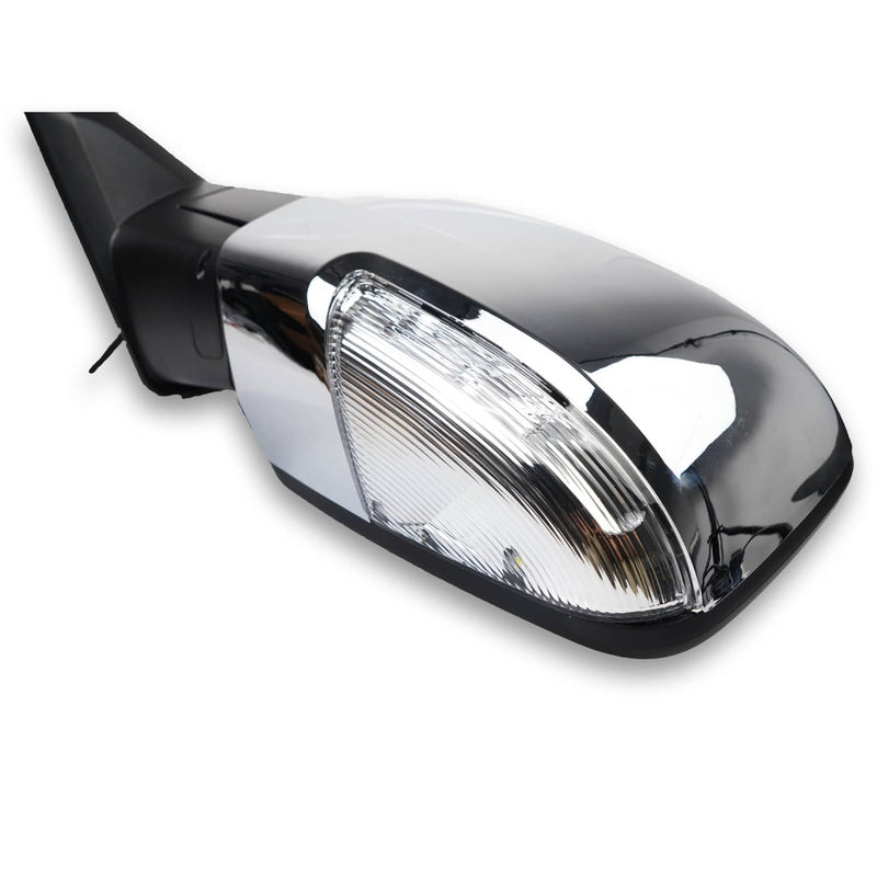 2Pcs Side Mirror Chrome Power Fold Heated Temper Sensor for 2013-2019 Ram 1500