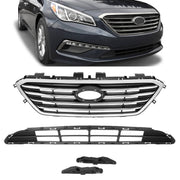 DURAFORCE Front Upper Lower Grille Bumper Bracket for Hyundai Sonata 2015-2017 4 Pieces