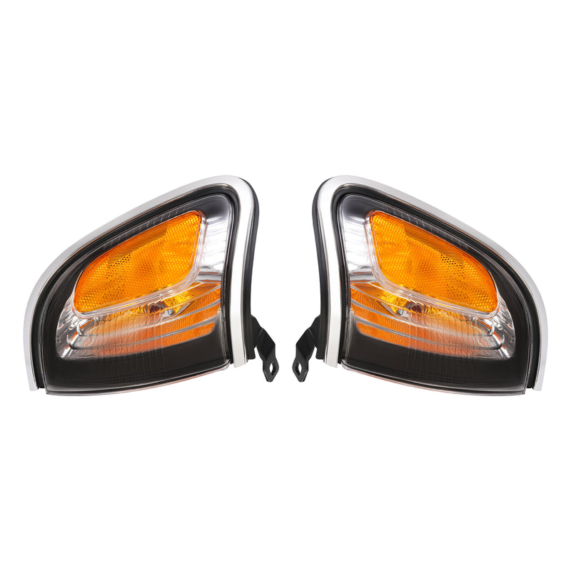 Side Marker Corner Parking Lights Turn Signal Chrome for Toyota Tacoma 01-04 2PC