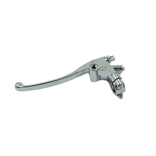 DURAFORCE 7/8 in Chrome Motorcycle Mirror Base Mount Left Clutch Lever Perch 22mm
