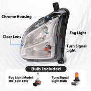 DURAFORCE Fog Light Turn Signal Lamp With Wiring Bulbs for Chevy Equinox 2018-2021 Set