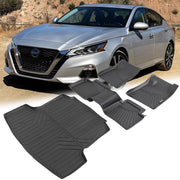 DURAFORCE All Weather Floor Mat Trunk Cargo Liner Set for Nissan Altima 2019-2025 2 Row