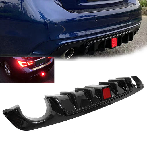 DURAFORCE Rear Lower Diffuser Lip W/Light LED For Infiniti Q50 2018 2019 2020 2021 22-2023