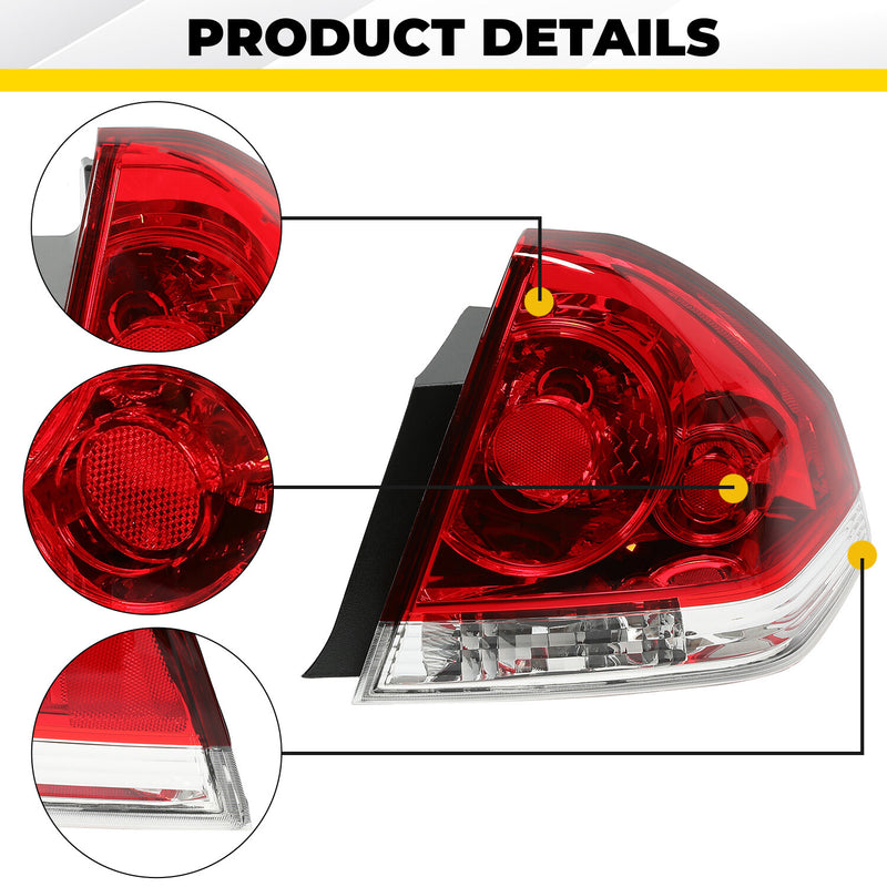 Tail Light Taillamp Passenger Right RH for Chevy for Chevrolet Impala 2006-2013