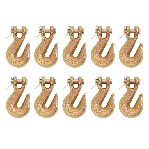 DURAFORCE G70 3/8" Clevis Grab Hook Tow Chain Tie Down for Flatbed Truck Trailer 10 Pack