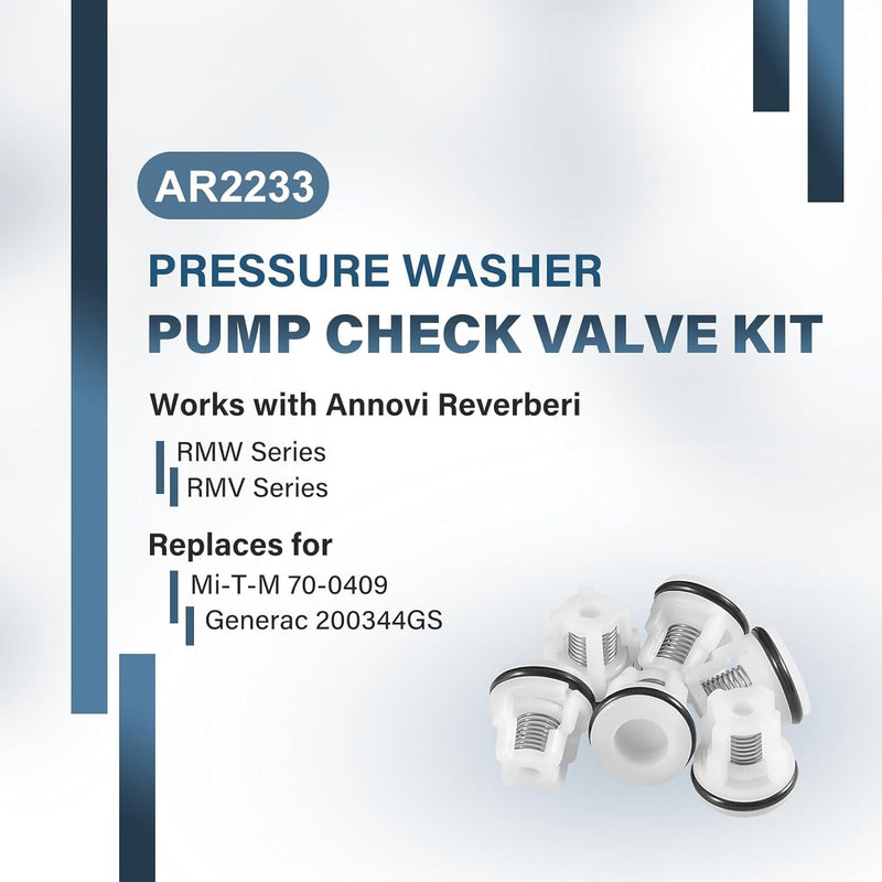 AR2233 Check Valve Kit for Annovi Reverberi RMV RMW Pressure Washer Pumps