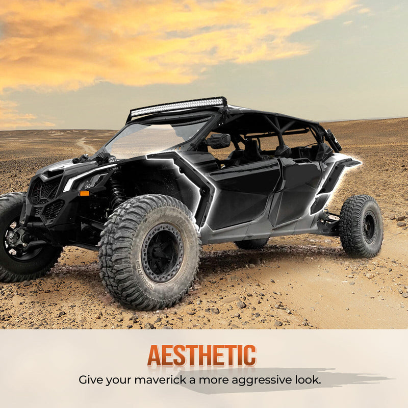 Extended Fender Flares Kit for Can Am Maverick X3 MAX Turbo R RR 2017-2025 UTV