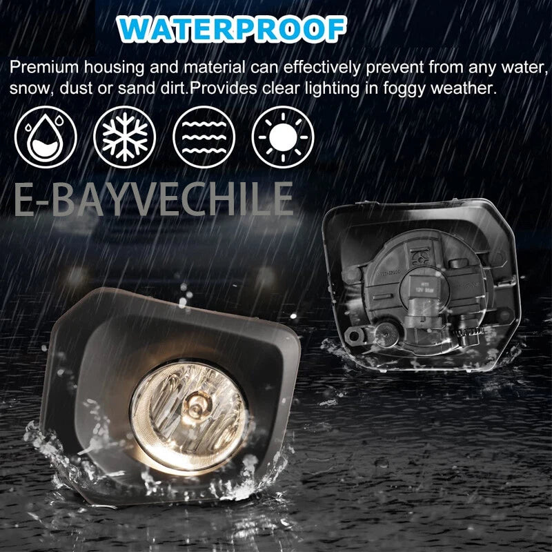 DURAFORCE For 2016-2023 Toyota Tacoma SR SR5 TRD Fog Lights Bumper Lamps Clear Lens Pair