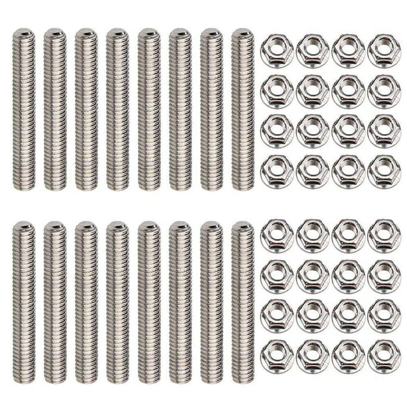 Stainless Steel Exhaust Manifold Stud Nuts Kit for Ford 4.6L 5.4L V8 16pcs
