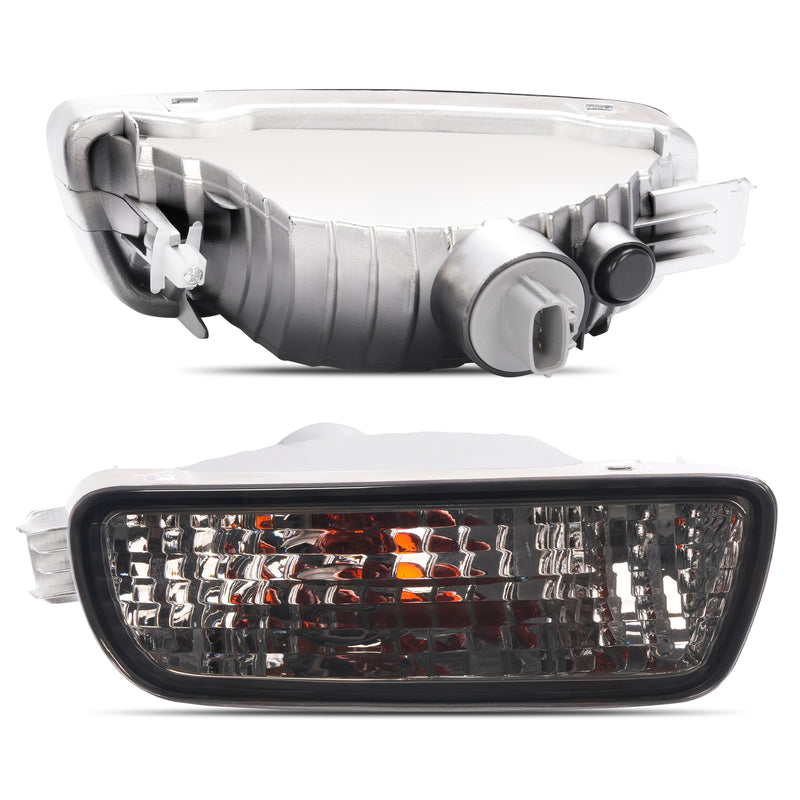 Front Bumper Smoked Turn Signal Lights Lamps for Toyota Tacoma 2001-2004 Pair