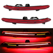 DURAFORCE Rear Bumper Lamp Red LED Reflector Tail Light for Honda Accord 2018 2019-2022