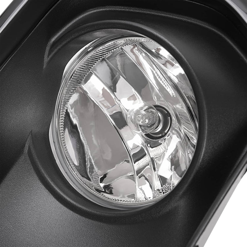 DURAFORCE Clear Fog Light for Chevy Colorado 2021-2022 With Bezel Relay Switch Bulb Pair