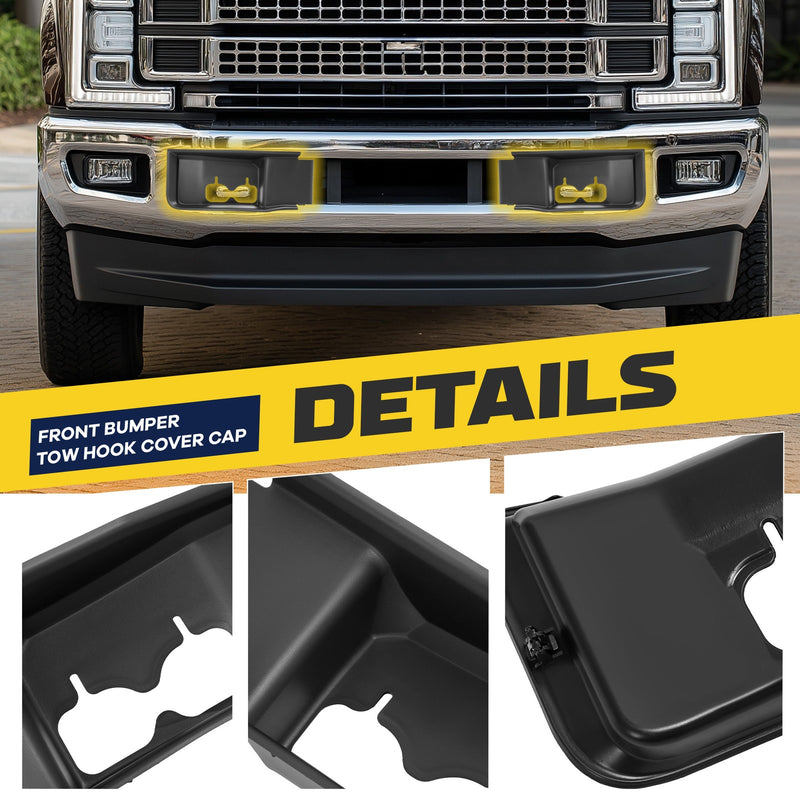 Tow Hook Cover Bezel Short LH RH for Ford F250 F350 F450 F550 Super Duty 2020-22