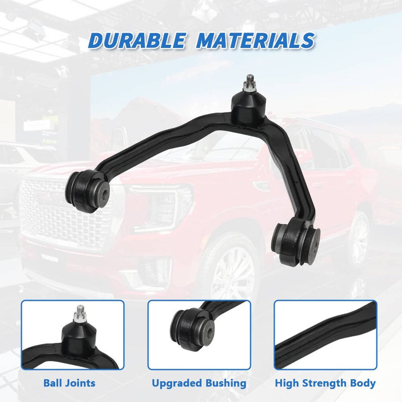 Front Upper Control Arm Ball Joints Tie Rods for Chevy Tahoe GMC Yukon Escalade