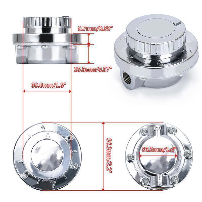 Universal 1-6 PSI Adjustable Fuel Pressure Regulator Kit for Carburetor