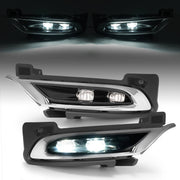 DURAFORCE LED Chrome Fog Lights Driver Passenger Side for Chrysler 300 2015-2024 2021 Pair