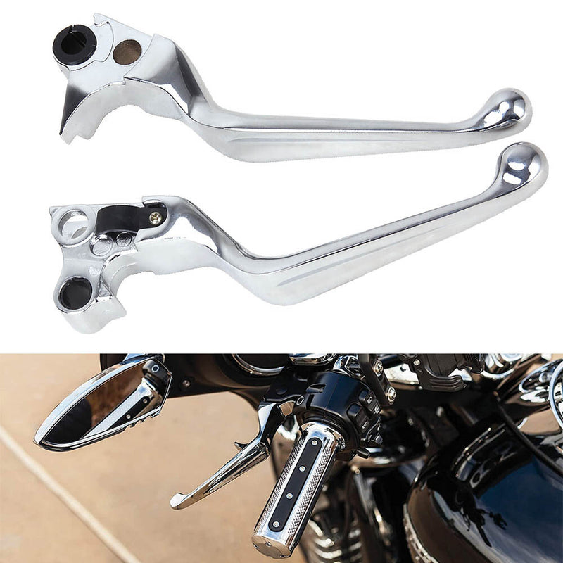 Chrome Wide Hand Levers for Harley Sportster Softail Dyna Street Glide Road King