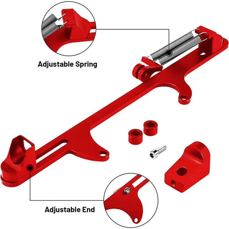 RED Aluminum Throttle Cable Carburetor Bracket for 4150 4160 Carb 307 350 SBC