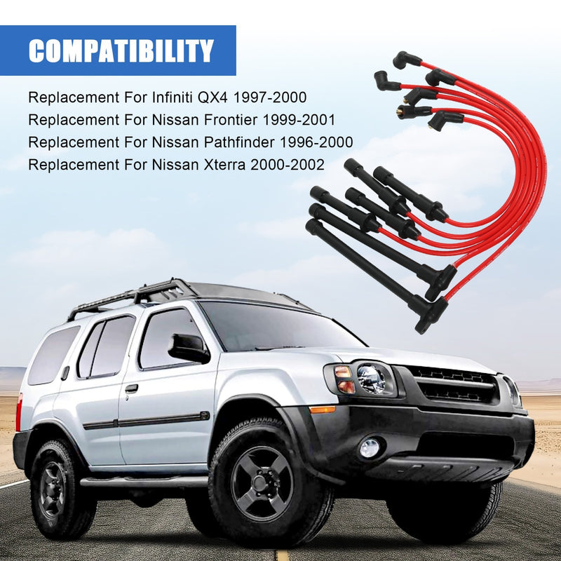 671-6197 Spark Plug Wire Set for Nissan Frontier Denso 1999-2001