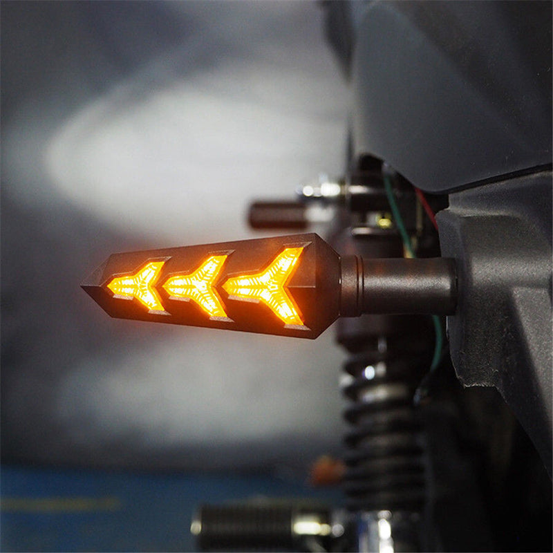 Motorcycle Turn Signals Blinker Light Amber 4X for Yamaha Kawasaki Honda Suzuki