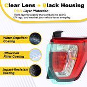 DURAFORCE LED Tail Light Brake Lamp Passenger Right Side for Ford Explorer 2016 2017-2019