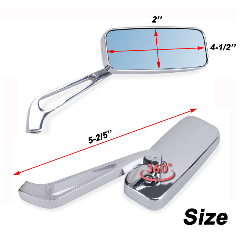 Chrome Rearview Mirrors for Harley Sportster Glide Motorcycle Universal