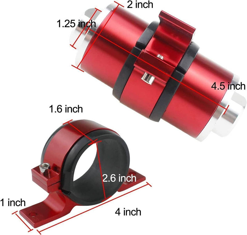 AN6 AN8 AN10 30 Micron Inline Fuel Filter Bracket Billet Aluminum for Car